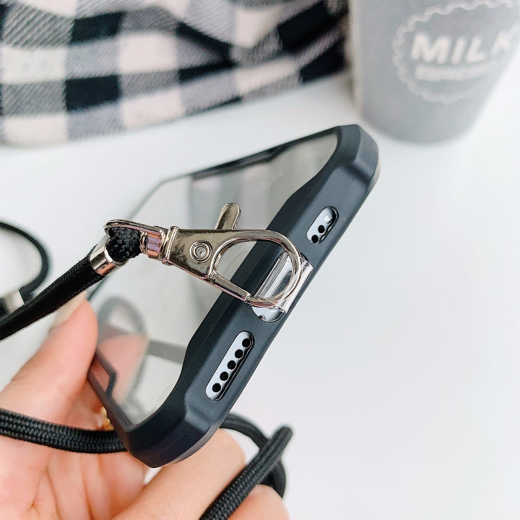 For OPPO Realme C15 / C12 / Narzo 20 Acrylic + Color TPU Shockproof Case with Neck Lanyard