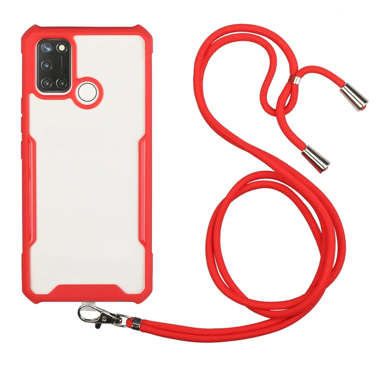 For OPPO Realme 7i / C17 Acrylic + Color TPU Shockproof Case with Neck Lanyard