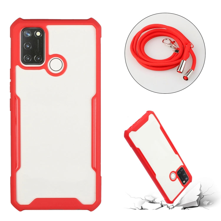 For OPPO Realme 7i / C17 Acrylic + Color TPU Shockproof Case with Neck Lanyard