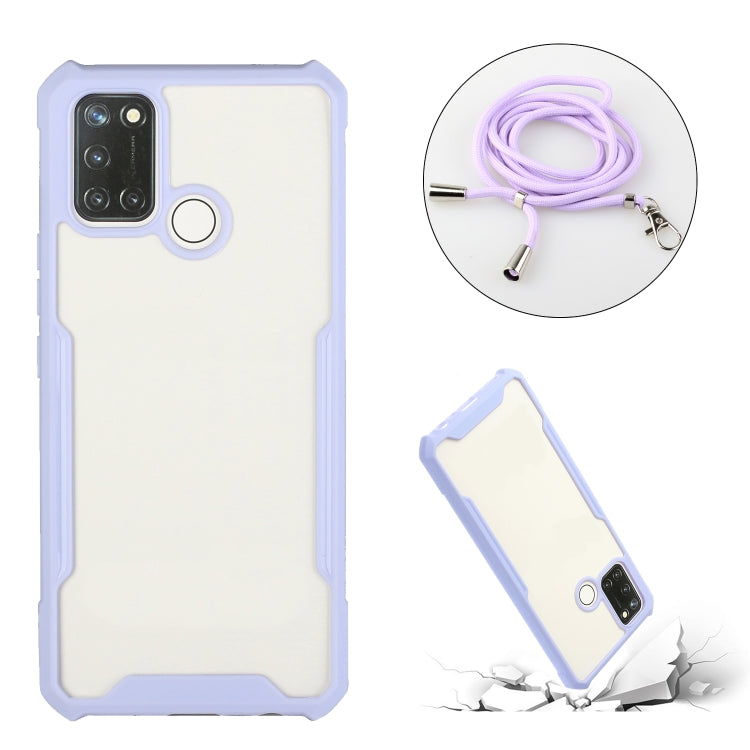 For OPPO Realme 7i / C17 Acrylic + Color TPU Shockproof Case with Neck Lanyard