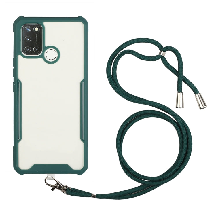 For OPPO Realme 7i / C17 Acrylic + Color TPU Shockproof Case with Neck Lanyard