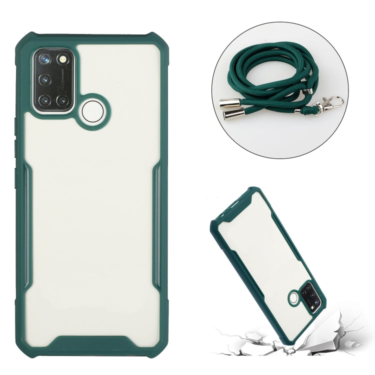 For OPPO Realme 7i / C17 Acrylic + Color TPU Shockproof Case with Neck Lanyard