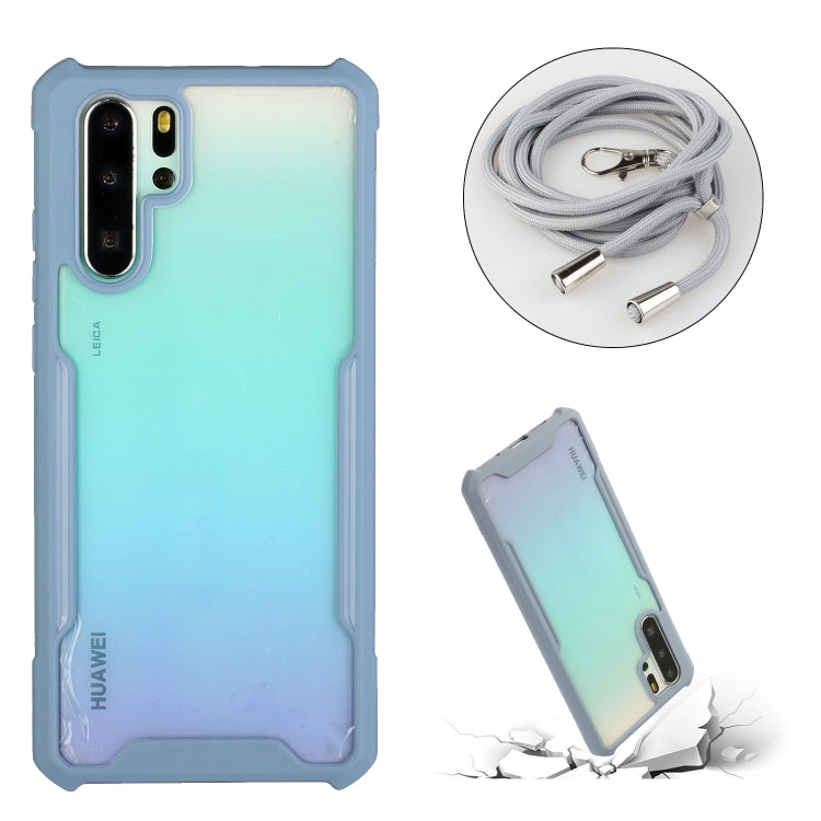 For OPPO Reno3 Pro (Foreign Version) Acrylic + Color TPU Shockproof Case with Neck Lanyard