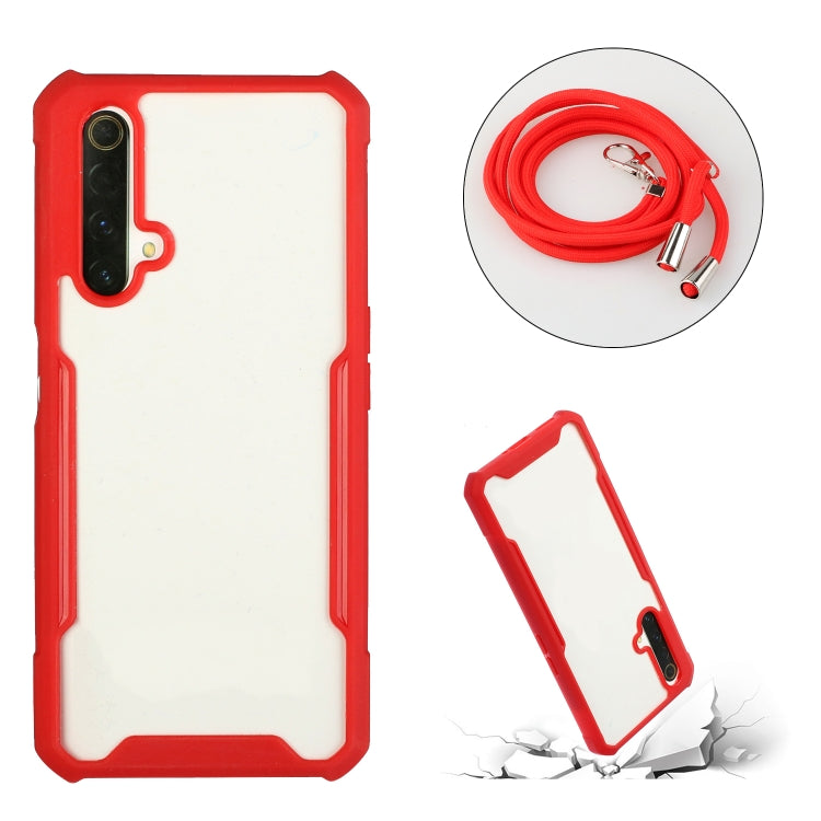 For OPPO Realme X50 5G Acrylic + Color TPU Shockproof Case with Neck Lanyard
