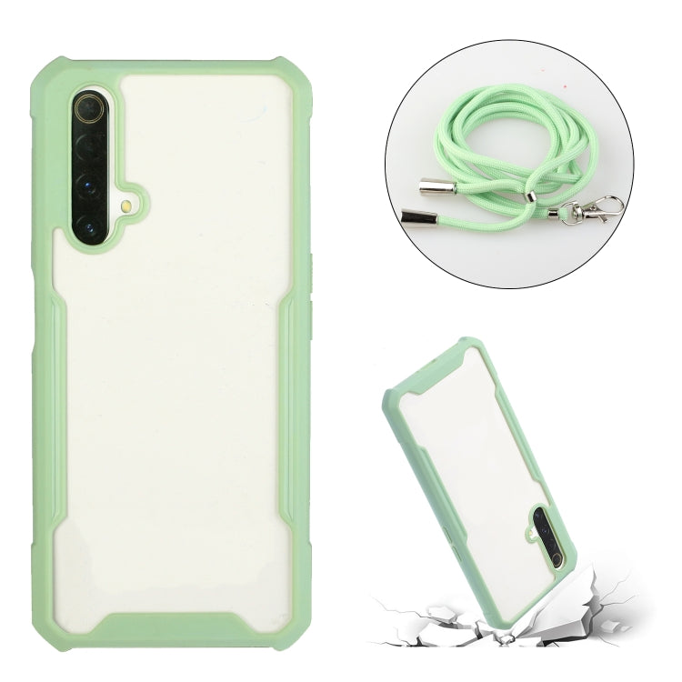 For OPPO Realme X50 5G Acrylic + Color TPU Shockproof Case with Neck Lanyard