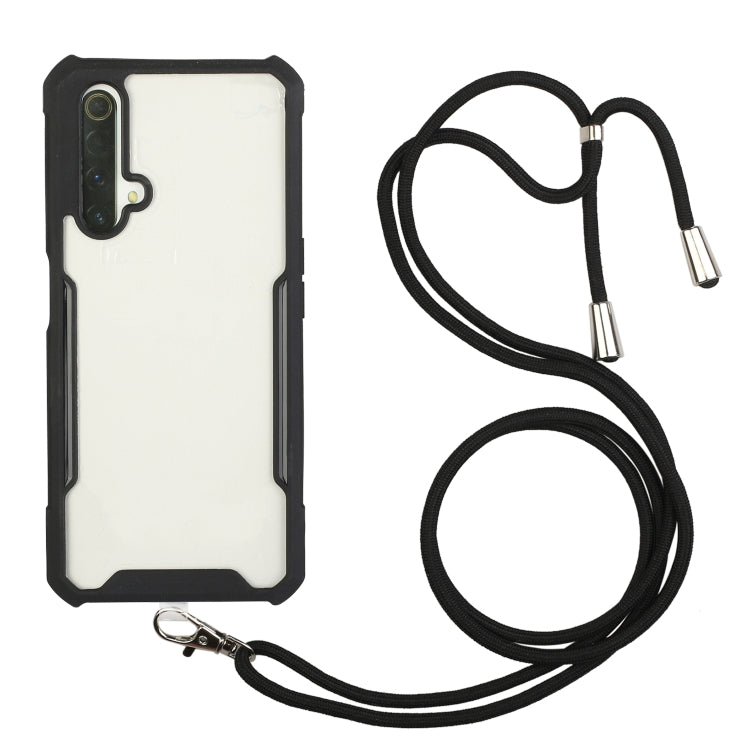 For OPPO Realme X50 5G Acrylic + Color TPU Shockproof Case with Neck Lanyard