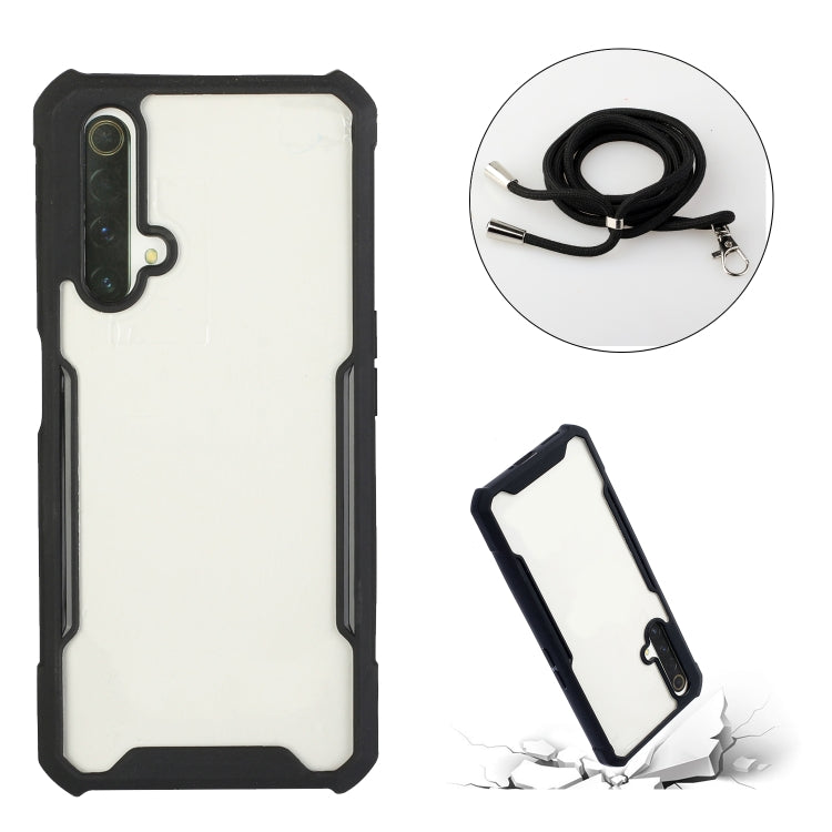 For OPPO Realme X50 5G Acrylic + Color TPU Shockproof Case with Neck Lanyard