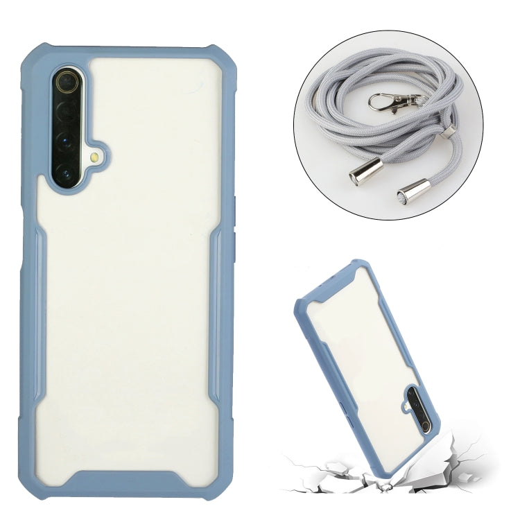 For OPPO Realme X50 5G Acrylic + Color TPU Shockproof Case with Neck Lanyard