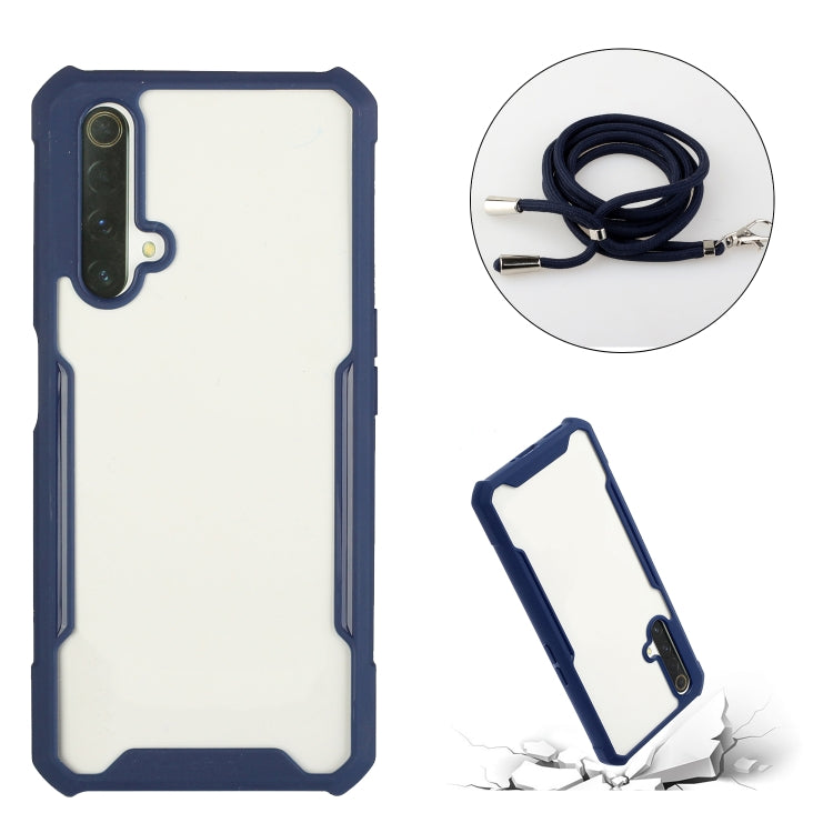 For OPPO Realme X50 5G Acrylic + Color TPU Shockproof Case with Neck Lanyard