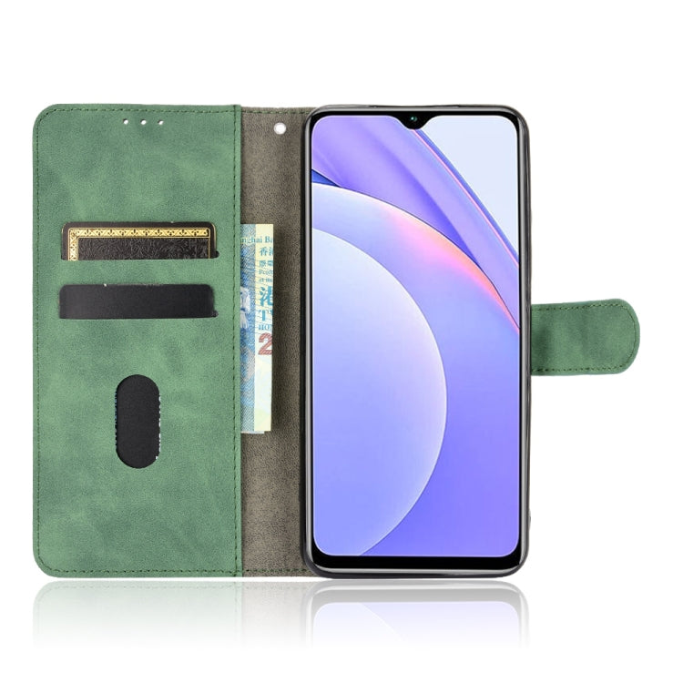 For Xiaomi Redmi Note 9 4G Solid Color Skin Feel Magnetic Buckle Horizontal Flip Calf Texture PU Leather Case with Holder & Card Slots & Wallet