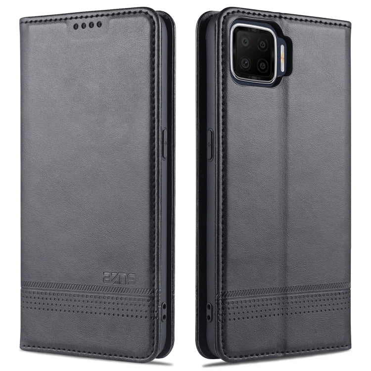 For Oppo F17 AZNS Magnetic Calf Texture Horizontal Flip Leather Case with Card Slots & Holder & Wallet