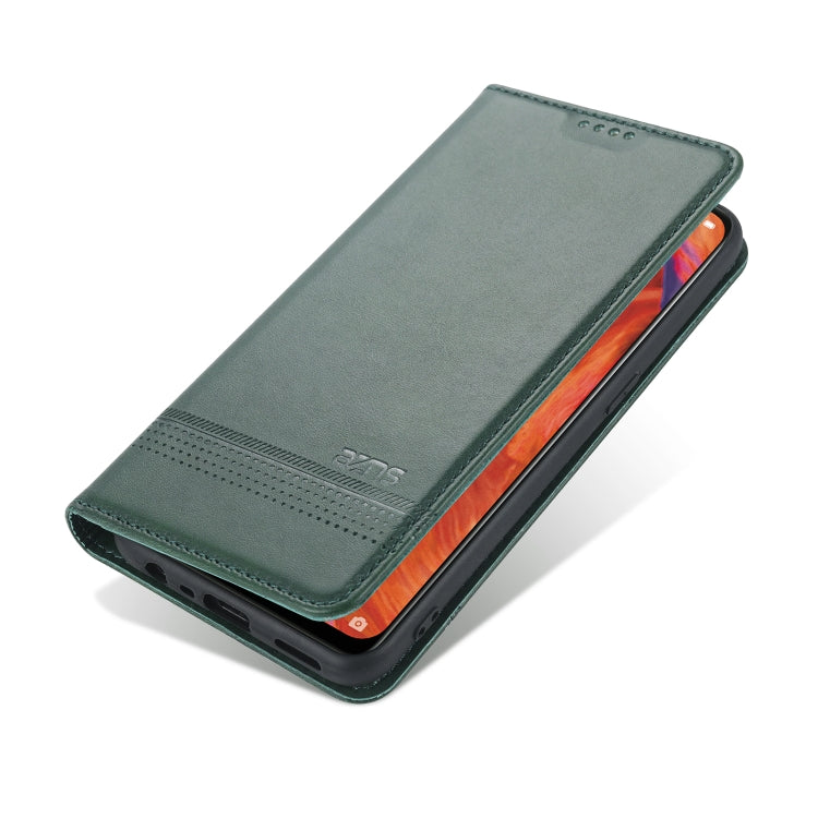 For Oppo F17 AZNS Magnetic Calf Texture Horizontal Flip Leather Case with Card Slots & Holder & Wallet