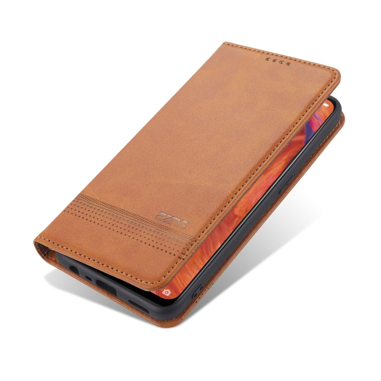 For Oppo F17 AZNS Magnetic Calf Texture Horizontal Flip Leather Case with Card Slots & Holder & Wallet