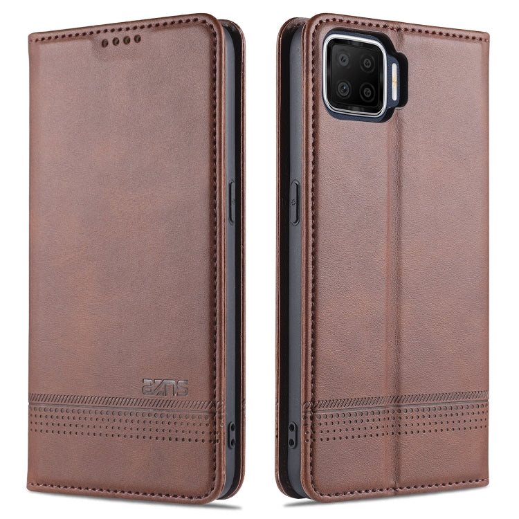 For Oppo F17 AZNS Magnetic Calf Texture Horizontal Flip Leather Case with Card Slots & Holder & Wallet