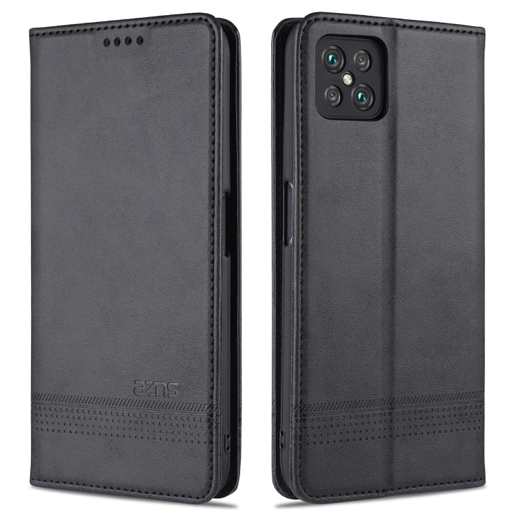 For Oppo A92s AZNS Magnetic Calf Texture Horizontal Flip Leather Case with Card Slots & Holder & Wallet
