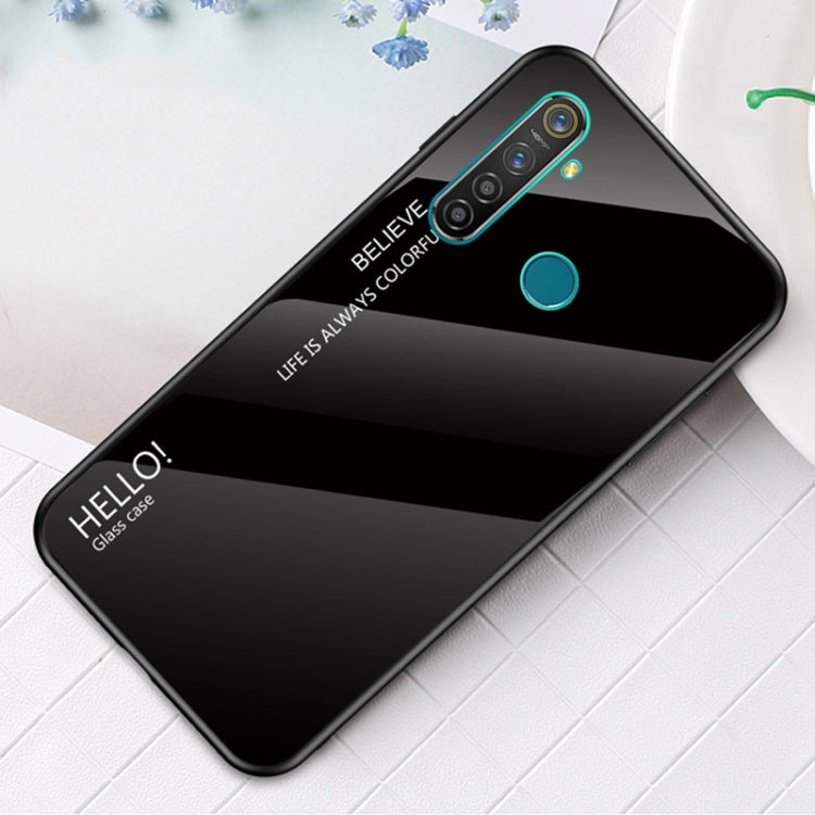 For OPPO Realme 5 Pro Gradient Color Glass Case