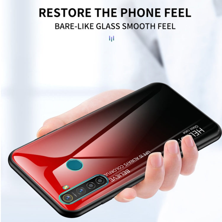 For OPPO Realme 5 Pro Gradient Color Glass Case