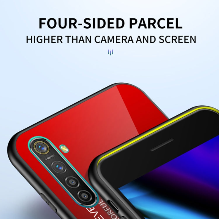 For OPPO Realme 5 Pro Gradient Color Glass Case