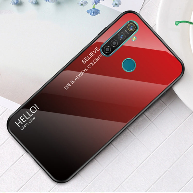 For OPPO Realme 5 Pro Gradient Color Glass Case