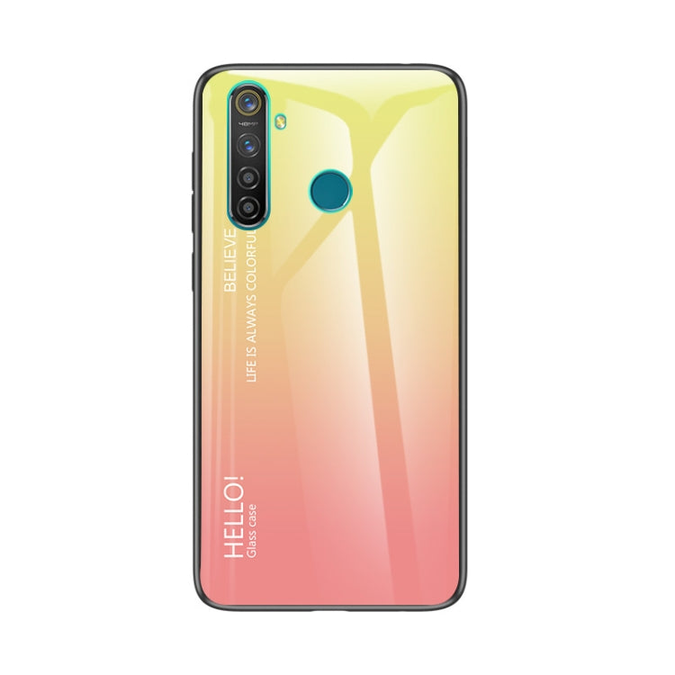 For OPPO Realme 5 Pro Gradient Color Glass Case