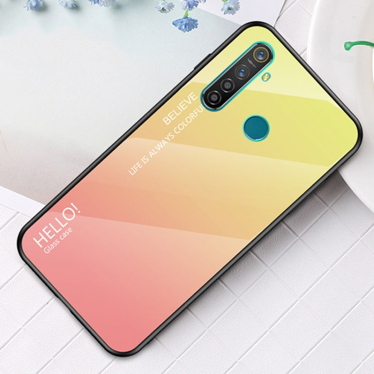 For OPPO Realme 5 Pro Gradient Color Glass Case