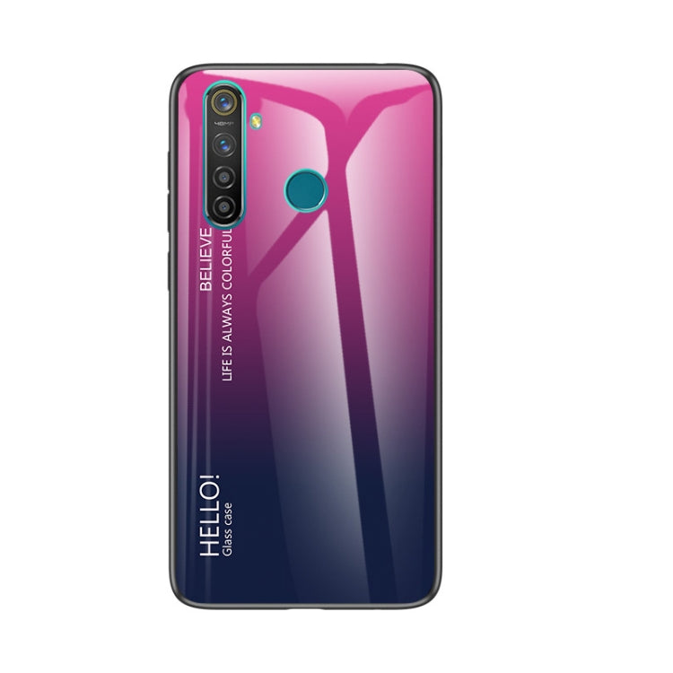 For OPPO Realme 5 Pro Gradient Color Glass Case
