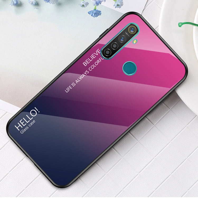For OPPO Realme 5 Pro Gradient Color Glass Case