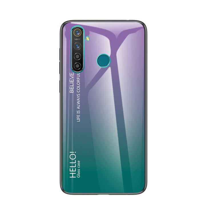 For OPPO Realme 5 Pro Gradient Color Glass Case