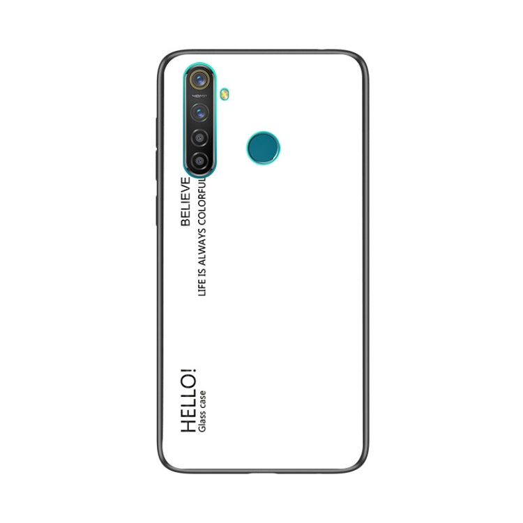 For OPPO Realme 5 Gradient Color Glass Case