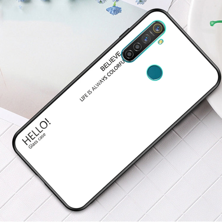 For OPPO Realme 5 Gradient Color Glass Case