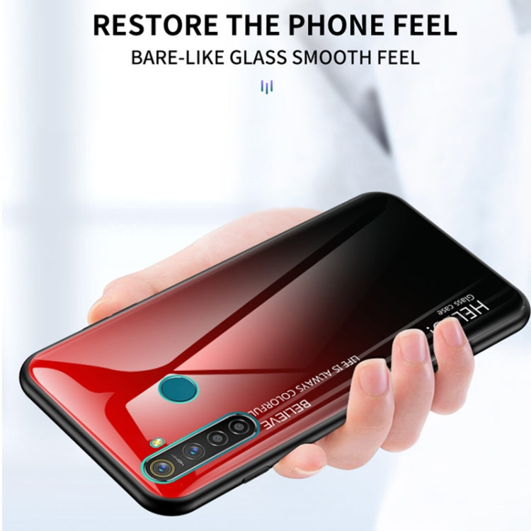 For OPPO Realme 5 Gradient Color Glass Case
