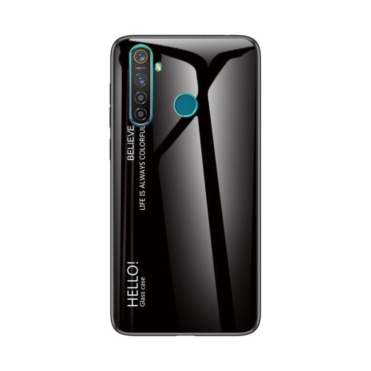 For OPPO Realme 5 Gradient Color Glass Case