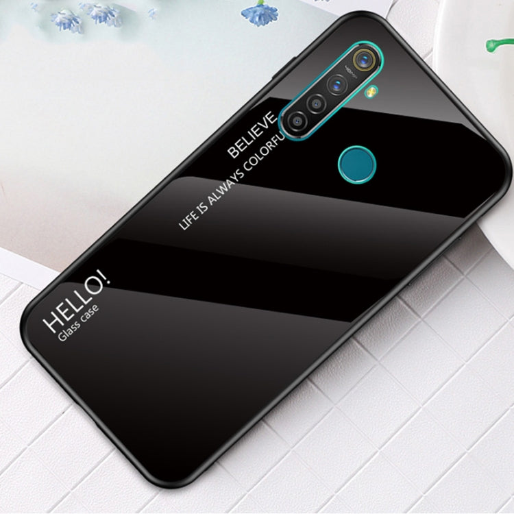 For OPPO Realme 5 Gradient Color Glass Case