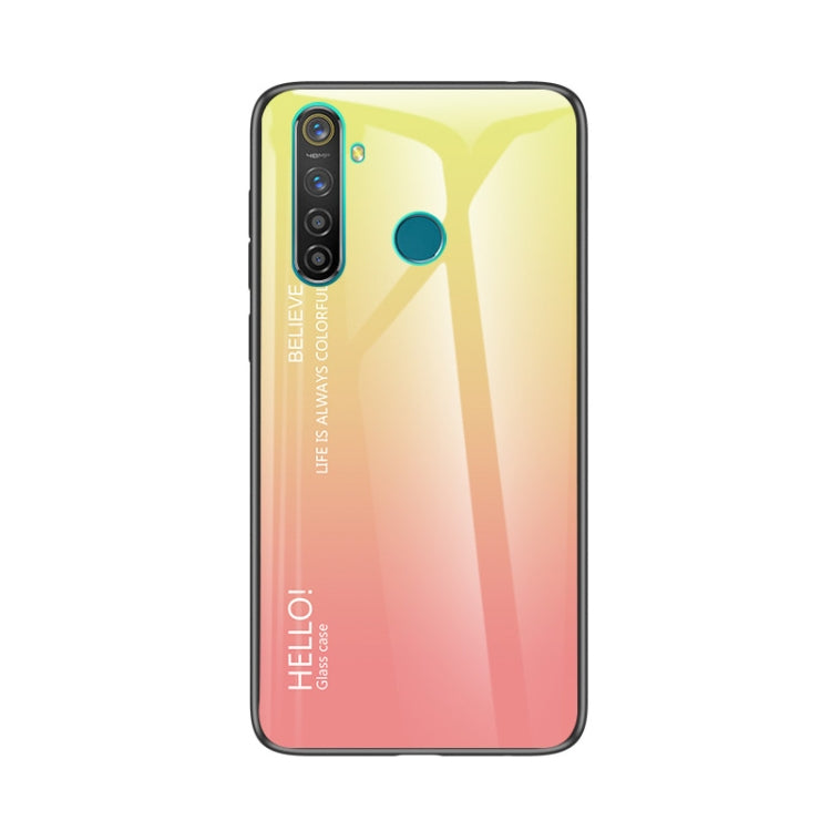For OPPO Realme 5 Gradient Color Glass Case
