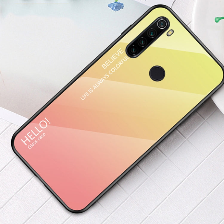 For Xiaomi Redmi Note 8 Gradient Color Glass Case