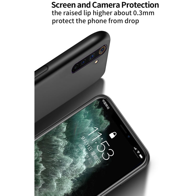 For OPPO Realme 6 Classic Tilt Strip Grain Magnetic Shockproof PC + TPU Case