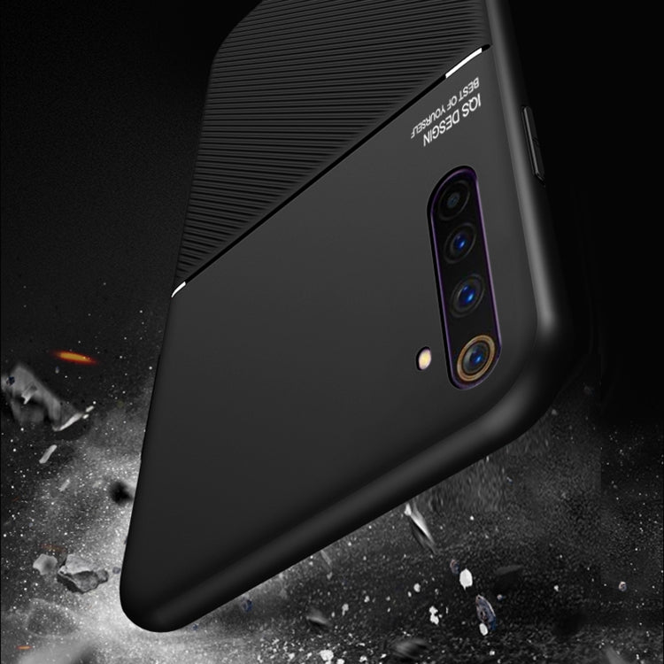 For OPPO Realme 6 Classic Tilt Strip Grain Magnetic Shockproof PC + TPU Case