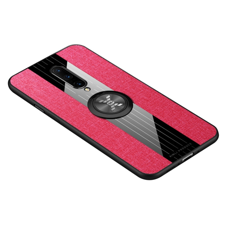 For OnePlus 7 Pro XINLI Stitching Cloth Texture Shockproof TPU Protective Case with Ring Holder