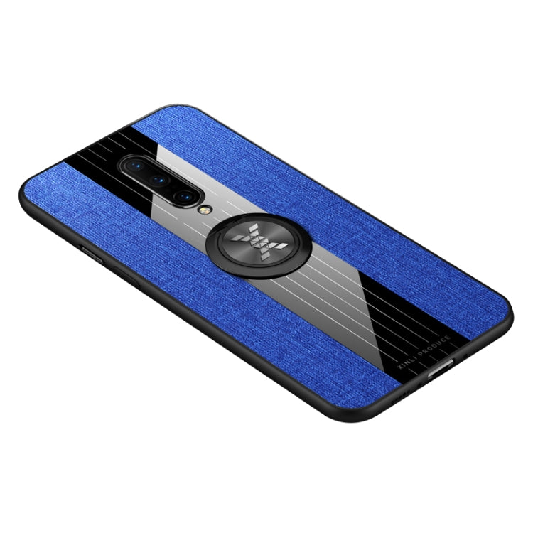 For OnePlus 7 Pro XINLI Stitching Cloth Texture Shockproof TPU Protective Case with Ring Holder