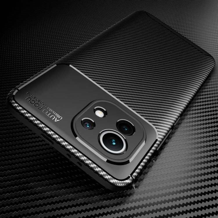 For Xiaomi Mi 11 Carbon Fiber Texture Shockproof TPU Case