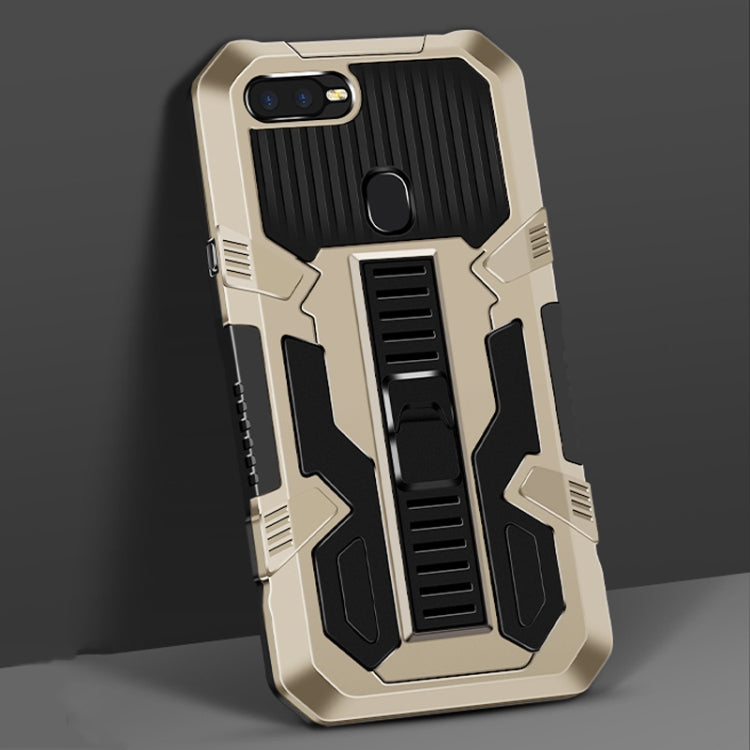 For OPPO A5s Vanguard Warrior All Inclusive Double-color Shockproof TPU + PC Protective Case with Holder