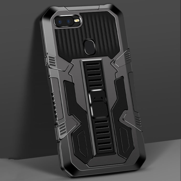 For OPPO A5s Vanguard Warrior All Inclusive Double-color Shockproof TPU + PC Protective Case with Holder