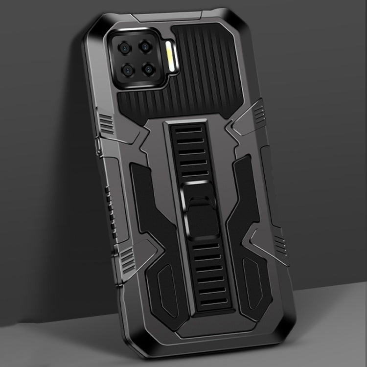 For OPPO A73 Vanguard Warrior All Inclusive Double-color Shockproof TPU + PC Protective Case with Holder