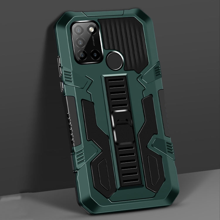 For OPPO Realme C17 Vanguard Warrior All Inclusive Double-color Shockproof TPU + PC Protective Case with Holder