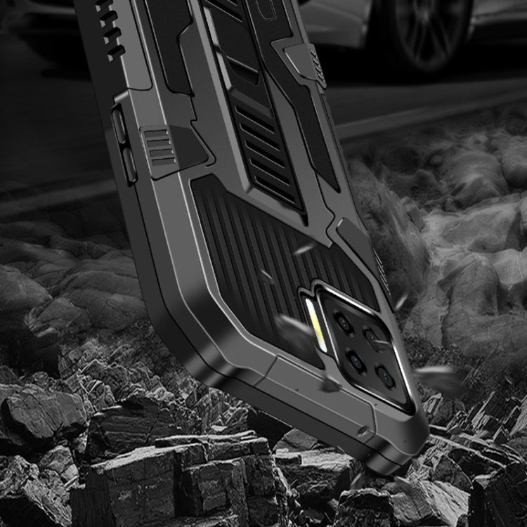 For OPPO Realme C17 Vanguard Warrior All Inclusive Double-color Shockproof TPU + PC Protective Case with Holder