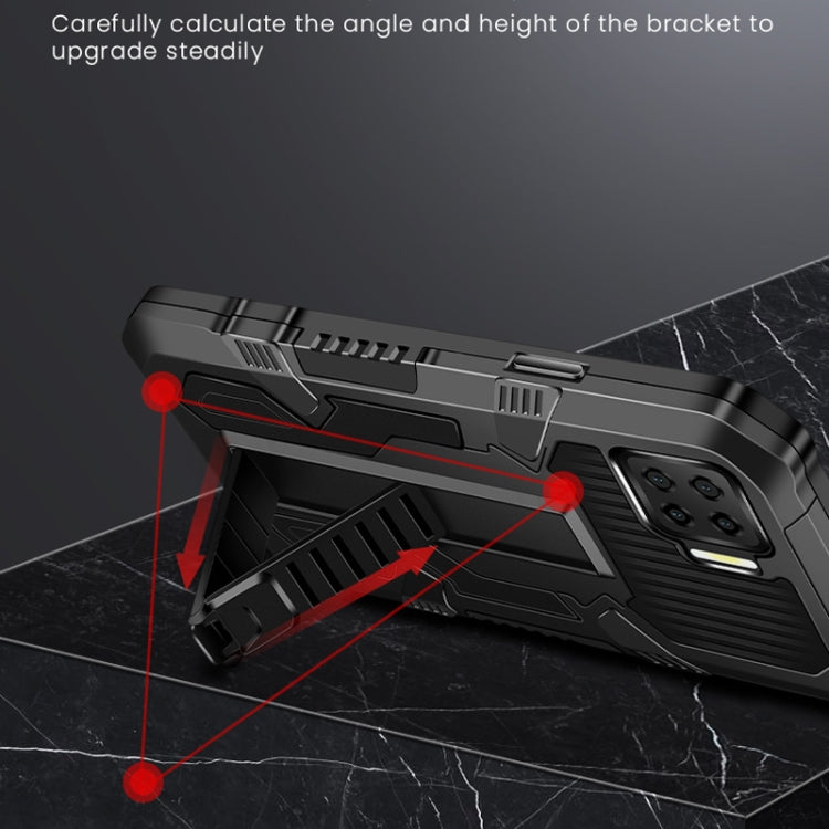 For OPPO Realme C17 Vanguard Warrior All Inclusive Double-color Shockproof TPU + PC Protective Case with Holder