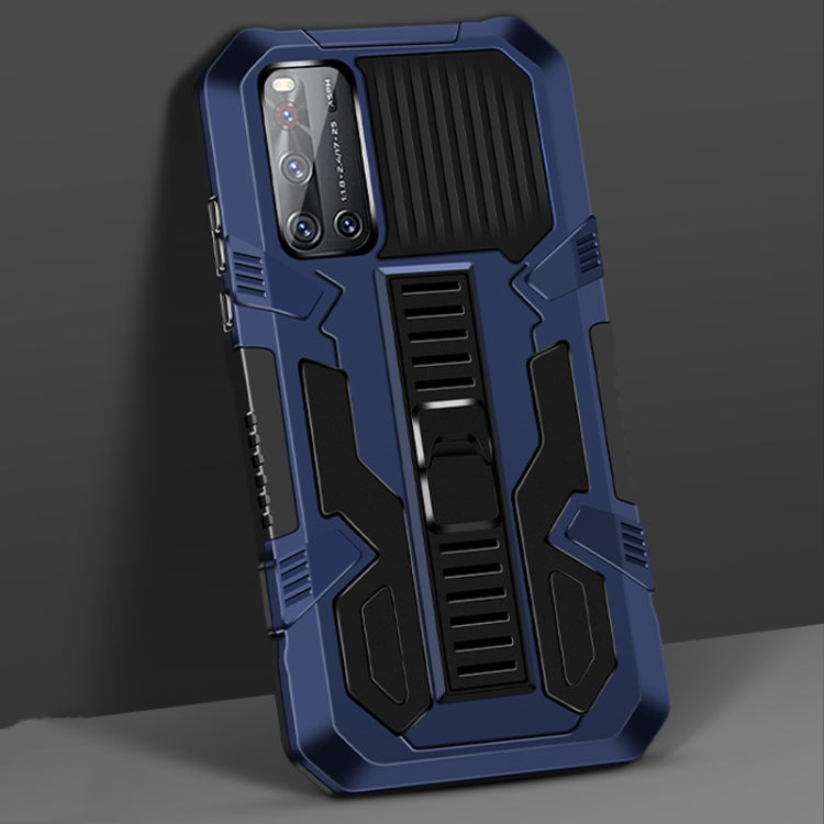 For vivo V19 Vanguard Warrior All Inclusive Double-color Shockproof TPU + PC Protective Case with Holder