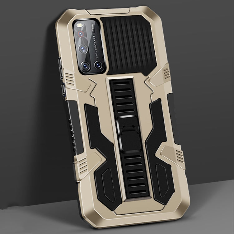 For vivo V19 Vanguard Warrior All Inclusive Double-color Shockproof TPU + PC Protective Case with Holder
