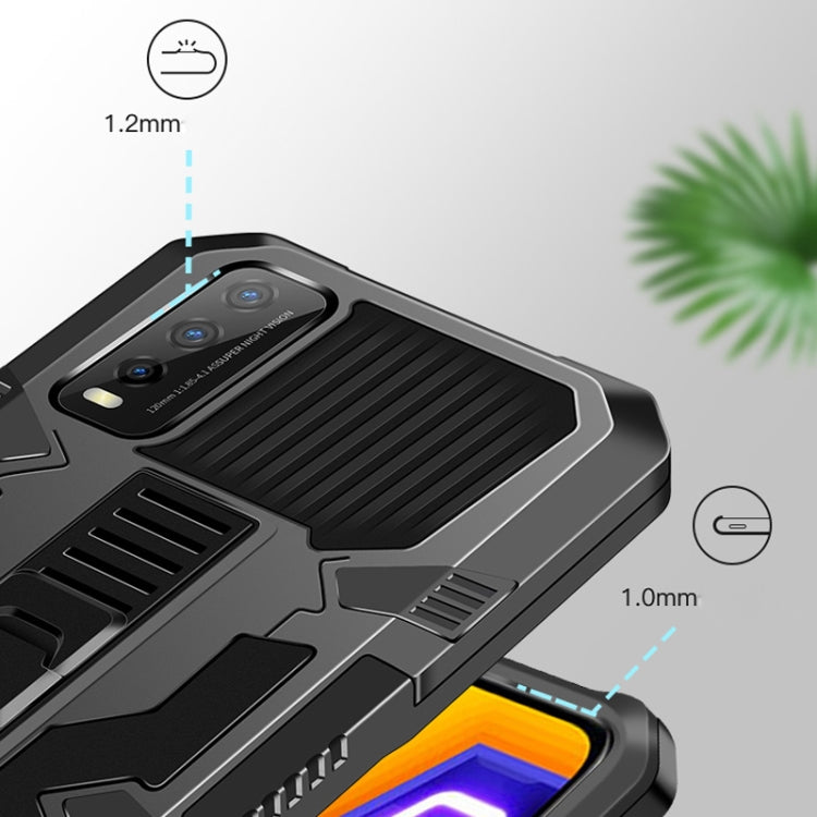 For vivo V19 Vanguard Warrior All Inclusive Double-color Shockproof TPU + PC Protective Case with Holder