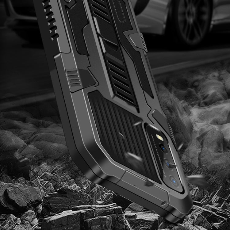 For vivo V20 SE Vanguard Warrior All Inclusive Double-color Shockproof TPU + PC Protective Case with Holder